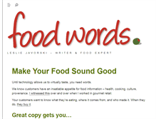Tablet Screenshot of foodwords.ca